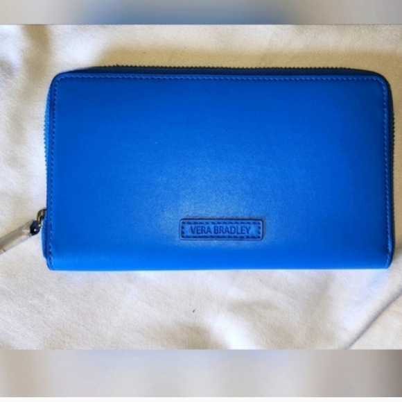 NWOT Vera Bradley Coastal Blue faux leather accordion wallet - Picture 8 of 8